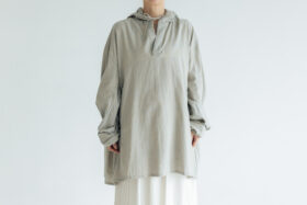 BN2579 Hood Big Shirt  L.Blue 1