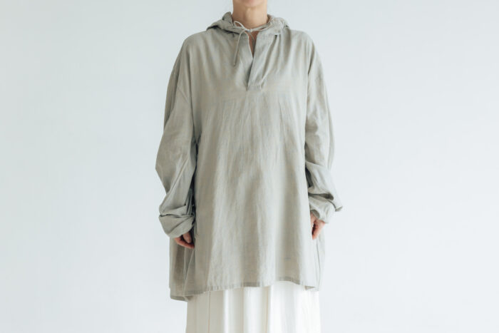 BN2579 Hood Big Shirt  L.Blue 1