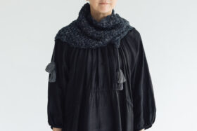 BN2597 Hand Crochet Scarf gray 1