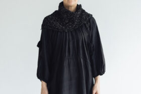 BN2597 Hand Crochet Scarf black 1