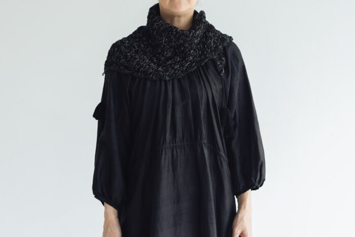 BN2597 Hand Crochet Scarf black 1