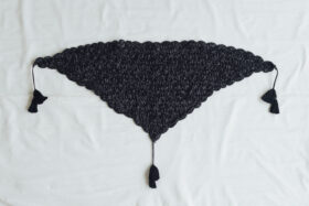 BN2597 Hand Crochet Scarf black 5