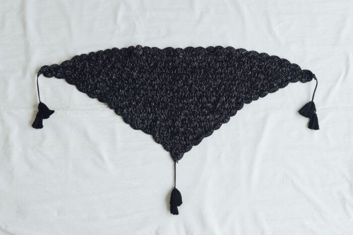 BN2597 Hand Crochet Scarf black 5