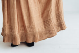 BN2302 Gather Tuck Skirt  C.Brown 5