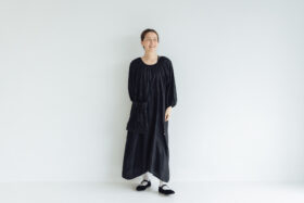 BN2005 Back Button Dress black 6