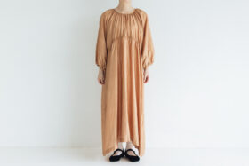 BN2005 Back Button Dress C.Brown 1