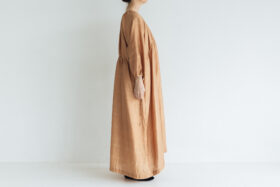 BN2005 Back Button Dress C.Brown 2