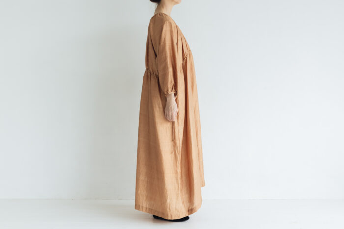 BN2005 Back Button Dress C.Brown 2