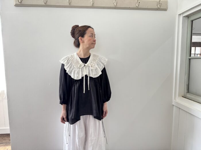 BN2588 Embroidery Ruffle Collor off white 4