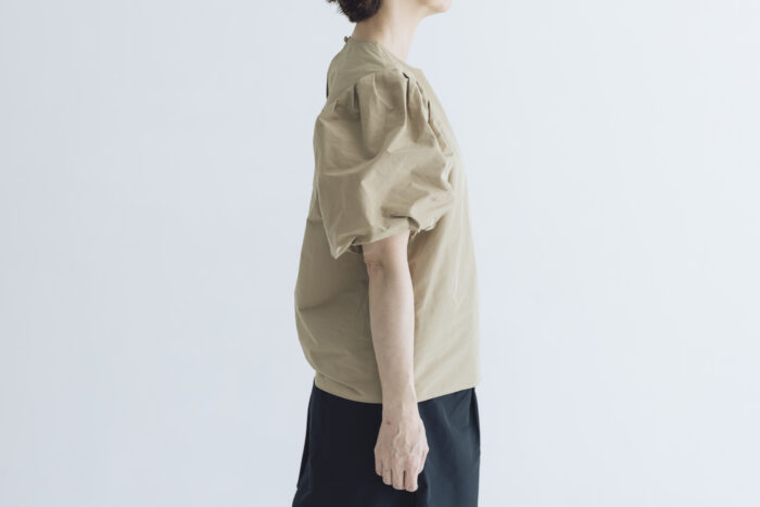 TAFFETA BALLOON SLEEVE BLOUSE beige 2