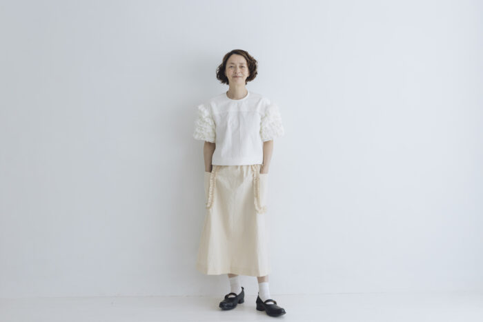 H.C.C FRILL DECORATION SKIRT natural 6