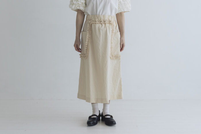 H.C.C FRILL DECORATION SKIRT natural 1
