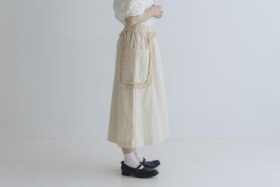 H.C.C FRILL DECORATION SKIRT natural 2