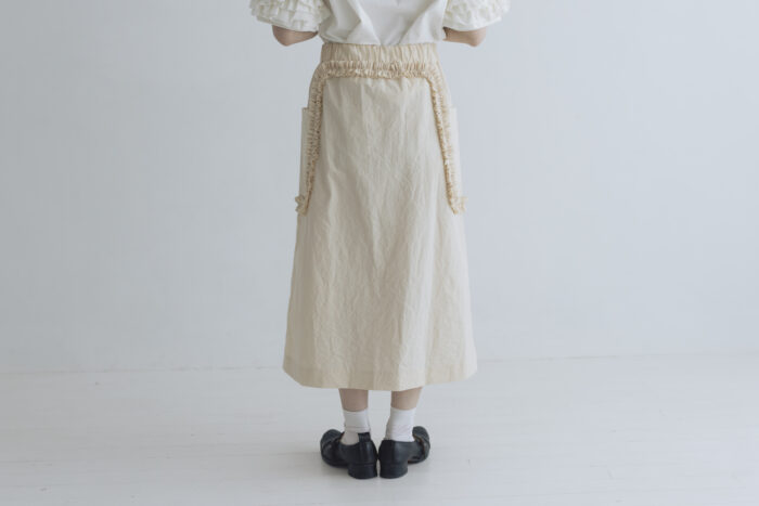 H.C.C FRILL DECORATION SKIRT natural 3