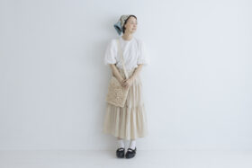 H.C.C FRILL SHOULDER BAG natural 4