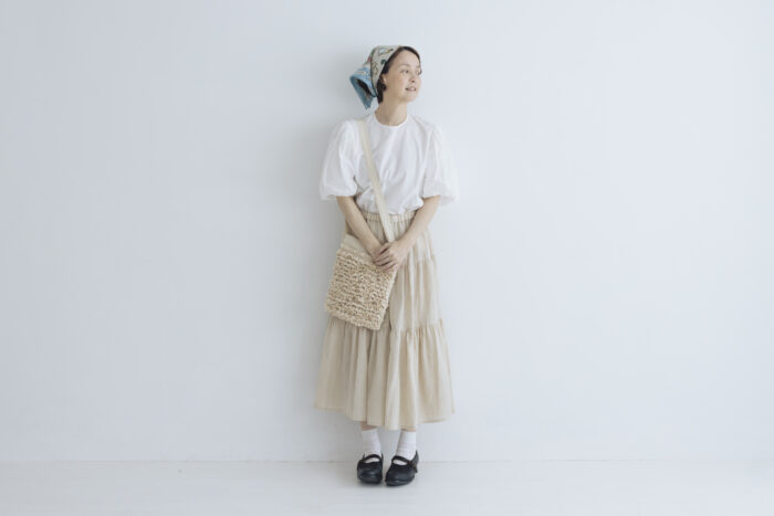 H.C.C FRILL SHOULDER BAG natural 4