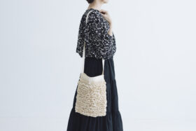 H.C.C FRILL SHOULDER BAG natural 1