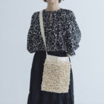 H.C.C FRILL SHOULDER BAG natural