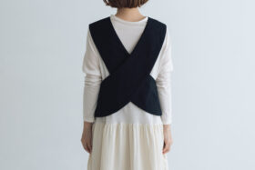 予約 G1125 BACK CROSS FILLING VEST  black 10月中〜10月末 3