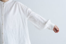 予約 R321 CAMILLE BAND COLLER SHIRT white  10月末〜11月初 4
