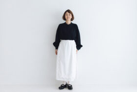 予約 R321 CAMILLE BAND COLLER SHIRT black  10月末〜11月初 5