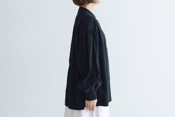 予約 R321 CAMILLE BAND COLLER SHIRT black  10月末〜11月初 2