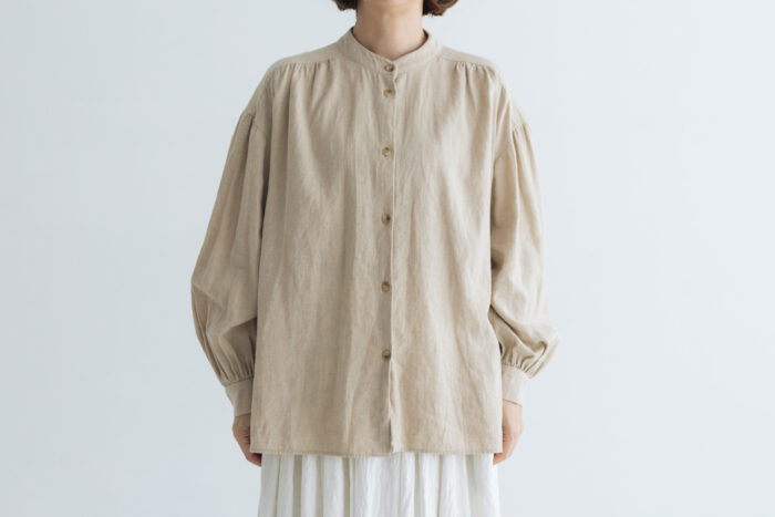 予約 R321 CAMILLE BAND COLLER SHIRT natural  10月末〜11月初 1