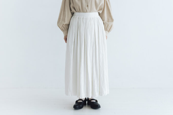 予約 G1113 ANTIQUE JAQUARD GATHER SKIRT antique white 9月末〜10月初 1