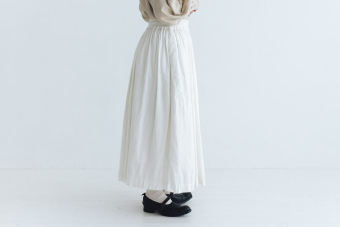 予約 G1113 ANTIQUE JAQUARD GATHER SKIRT antique white 9月末〜10月初 2