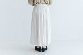 予約 G1113 ANTIQUE JAQUARD GATHER SKIRT antique white 9月末〜10月初 3