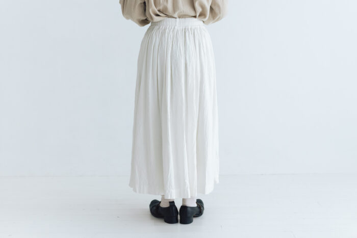 予約 G1113 ANTIQUE JAQUARD GATHER SKIRT antique white 9月末〜10月初 3