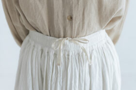 予約 G1113 ANTIQUE JAQUARD GATHER SKIRT antique white 9月末〜10月初 4