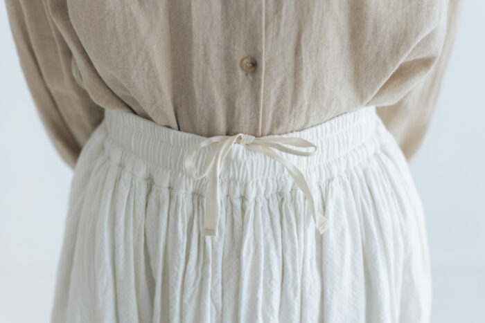 予約 G1113 ANTIQUE JAQUARD GATHER SKIRT antique white 9月末〜10月初 4