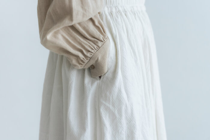 予約 G1113 ANTIQUE JAQUARD GATHER SKIRT antique white 9月末〜10月初 5
