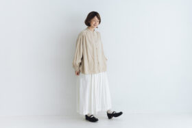 予約 R321 CAMILLE BAND COLLER SHIRT natural  10月末〜11月初 5