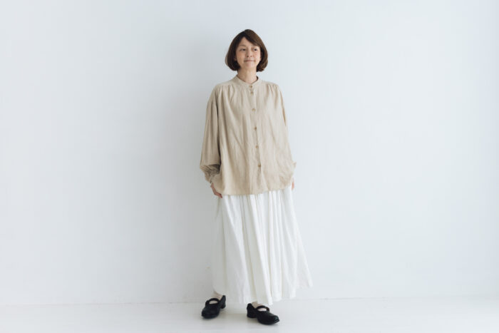 予約 G1113 ANTIQUE JAQUARD GATHER SKIRT antique white 9月末〜10月初 6