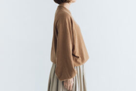 予約 G1131 RAGLAN SLEEVE KNIT PULL OVER mocha 10月中〜10月末 2