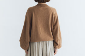 予約 G1131 RAGLAN SLEEVE KNIT PULL OVER mocha 10月中〜10月末 3