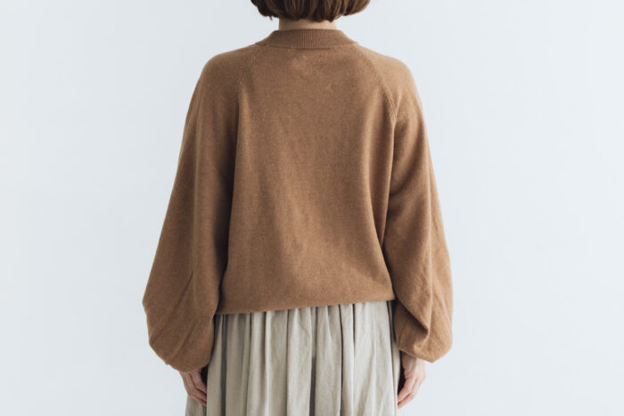 予約 G1131 RAGLAN SLEEVE KNIT PULL OVER mocha 10月中〜10月末 3