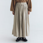 予約 G1113 ANTIQUE JAQUARD GATHER SKIRT sand beige 9月末〜10月初