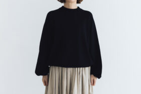 予約 G1131 RAGLAN SLEEVE KNIT PULL OVER black 10月中〜10月末 1