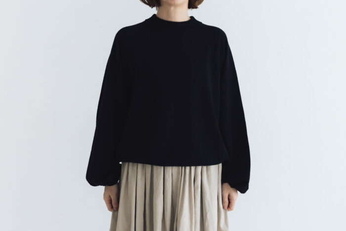 予約 G1131 RAGLAN SLEEVE KNIT PULL OVER black 10月中〜10月末 1