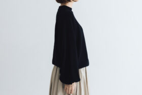 予約 G1131 RAGLAN SLEEVE KNIT PULL OVER black 10月中〜10月末 2