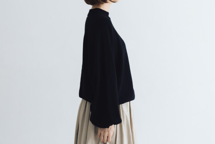 予約 G1131 RAGLAN SLEEVE KNIT PULL OVER black 10月中〜10月末 2