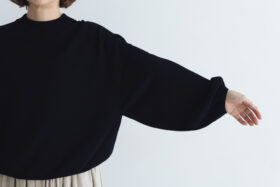 予約 G1131 RAGLAN SLEEVE KNIT PULL OVER black 10月中〜10月末 4