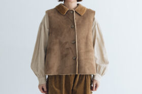 予約 R313 ECO MOUTON VEST beige  9月末〜10月初 1