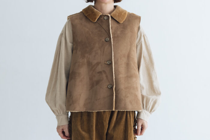 予約 R313 ECO MOUTON VEST beige  9月末〜10月初 1