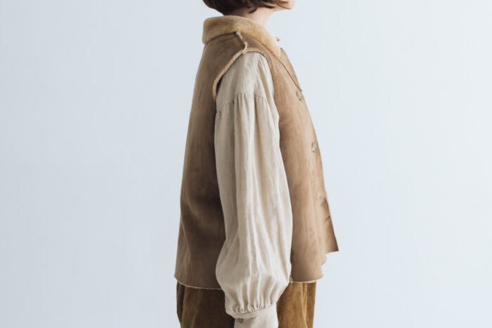 予約 R313 ECO MOUTON VEST beige  9月末〜10月初 2