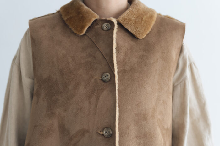 予約 R313 ECO MOUTON VEST beige  9月末〜10月初 4