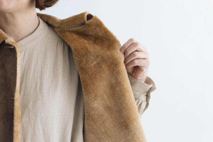 予約 R313 ECO MOUTON VEST beige  9月末〜10月初 5
